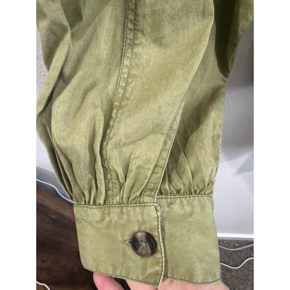 Anthropologie olive green zip jacket with belt - Picture 7 of 7